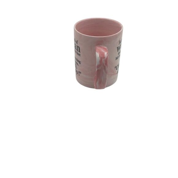 Pink Marbled Ceramic Coffee Mug 11oz Motivational - Picture 4 of 6